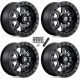 Fuel Off Road Maverick D938 Beadlock Matte Black & Milled 15x7 Wheel/Rim (Full Set)