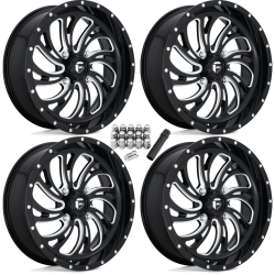 Fuel Off Road Kompressor Gloss Black Milled 20x7 Wheels/Rims (Full Set)