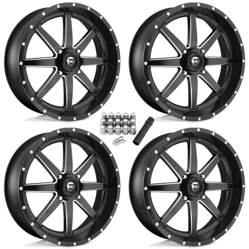 Fuel Off Road Maverick D538 Milled 18x7 Wheels/Rims (Full Set)