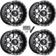 Fuel Off Road Nutz D541 Machined 14x7 Wheels/Rims (Full Set)