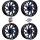 Fuel Off Road Runner Candy Blue 24x7 Wheels/Rims (Full Set)