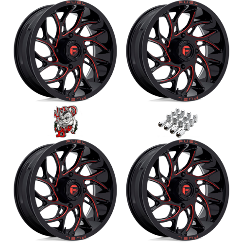 Fuel Off Road Runner Candy Red 20x7 Wheels/Rims (Full Set)