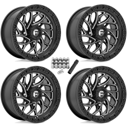 Fuel Off Road Runner Gloss Black & Milled 15x7 Wheels/Rims (Full Set)