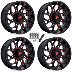 Fuel Off Road Runner Candy Red 24x7 Wheels/Rims (Full Set)