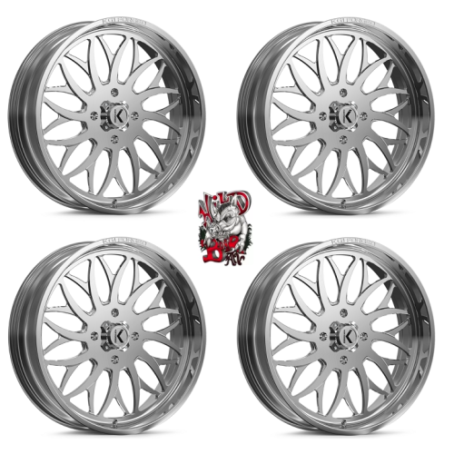 KG1 Forged KU022 Galactic Polished 22x7 Wheel/Rim (Full Set)