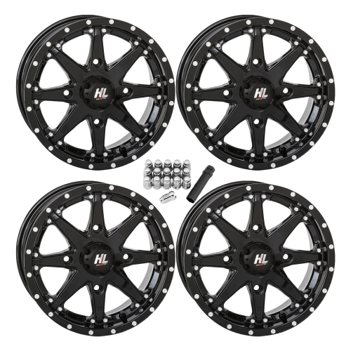 High Lifter HL10 Gloss Black 14x7 Wheels/Rims (Full Set)