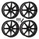 High Lifter HL10 Gloss Black 20x7 Wheels/Rims (Full Set)