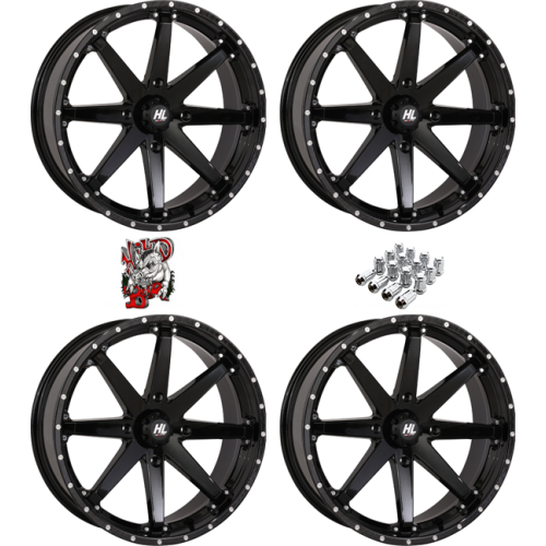 High Lifter HL10 Gloss Black 20x7 Wheels/Rims (Full Set)