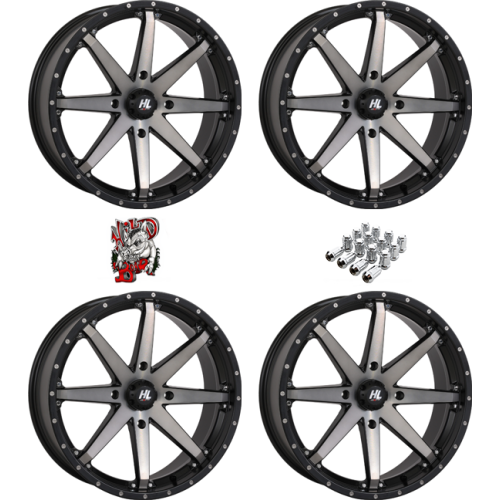 High Lifter HL10 Smoke 20x7 Wheels/Rims (Full Set)