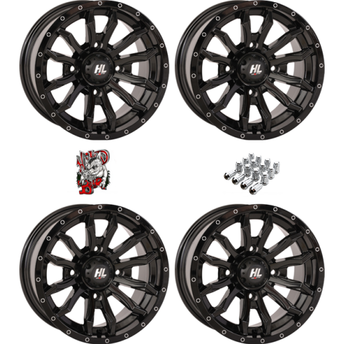 High Lifter HL21 Gloss Black 14x7 Wheels/Rims (Full Set)