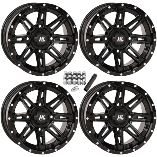 High Lifter HL22 Gloss Black 14x7 Wheels/Rims (Full Set)