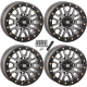 High Lifter HL23 Gunmetal Grey 15x7 Beadlock Wheels/Rims (Full Set)