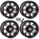 High Lifter HL3 Gloss Black 14x7 Wheels/Rims (Full Set)