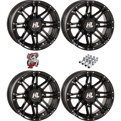 High Lifter HL3 Gloss Black 14x7 Wheels/Rims (Full Set)