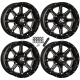 High Lifter HL4 Gloss Black 14x7 Wheels/Rims (Full Set)