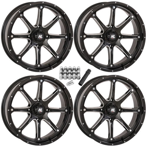 High Lifter HL4 Gloss Black 20x6.5 Wheels/Rims (Full Set)