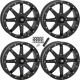 High Lifter HL9 Matte Black 18x7 Beadlock Wheels/Rims (Full Set)