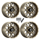 ITP Hurricane Bronze 14x7 Wheels/Rims (Full Set)