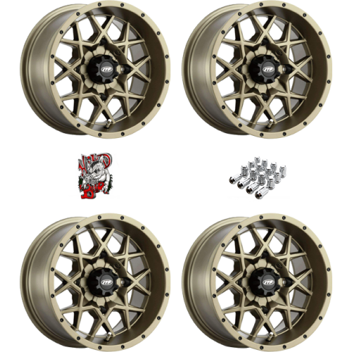 ITP Hurricane Bronze 14x7 Wheels/Rims (Full Set)