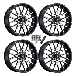 ITP Hurricane Machined 20x6.5 Wheels/Rims (Full Set)