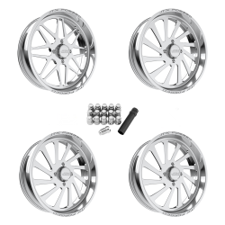 JTX Forged Prism Polished 24x7 Wheel/Rim (Full Set)