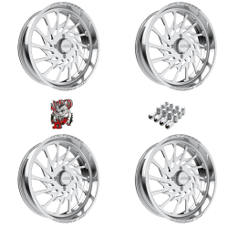 JTX Forged Psycho Polished 24x7 Wheel/Rim (Full Set)