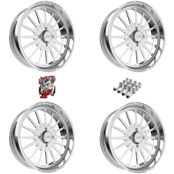 JTX Forged Silencer Polished 24x7 Wheel/Rim (Full Set)