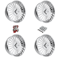 JTX Forged Stiletto Polished 24x7 Wheel/Rim (Full Set)