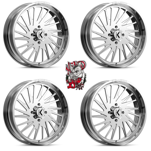 KG1 Forged KU038 Javelin Polished 22x7 Wheel/Rim (Full Set)