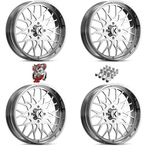 KG1 Forged KU019 Torture Polished 24x7 Wheel/Rim (Full Set)