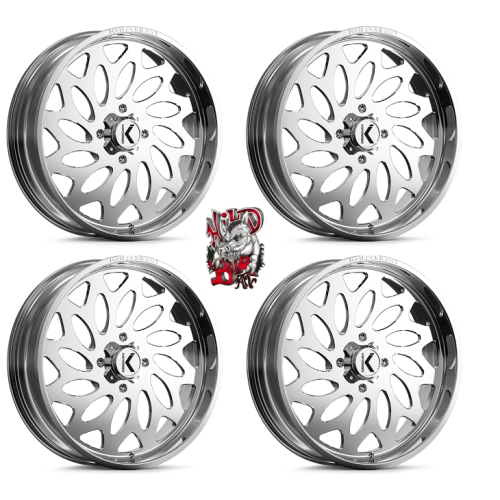 KG1 Forged KU007 Lotus Polished 22x7 Wheel/Rim (Full Set)