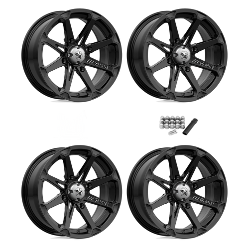 MSA M12 Diesel Gloss Black 15x7 Wheels/Rims (Full Set)