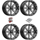 MSA M21 Lok Gunmetal 14x7 Beadlock Wheels/Rims (Full Set)