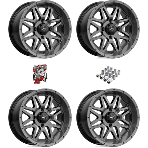 MSA M26 Vibe Dark Tint 14x7 Wheels/Rims (Full Set)