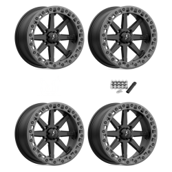 MSA M31 Lok2 Satin Black 15x7 Beadlock Wheels/Rims (Full Set)