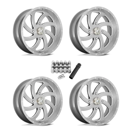MSA M36 Switch Brushed Titanium 18x7 Wheels/Rims (Full Set)
