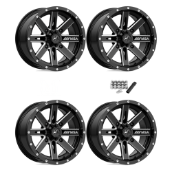 MSA M41 Boxer Gloss Black Milled 15x7 Wheels/Rims (Full Set)