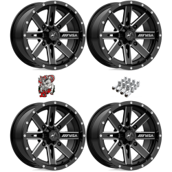 MSA M41 Boxer Gloss Black Milled 14x7 Wheels/Rims (Full Set)