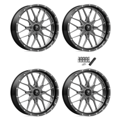 MSA M45 Portal Gloss Black Milled 24x7 Wheels/Rims (Full Set)