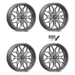 MSA M47 Sniper Gunmetal Milled 24x7 Wheels/Rims (Full Set)