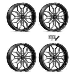 MSA M47 Sniper Gloss Black Milled 18x7 Wheels/Rims (Full Set)