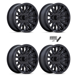 MSA M49 Creed Matte Black 15x7 Wheels/Rims (Full Set)