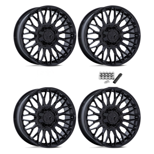 MSA M50 Clubber Gloss Black 20x7 Wheels/Rims (Full Set)