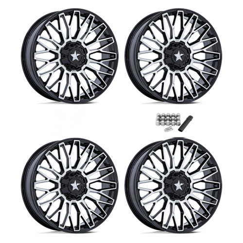 MSA M50 Clubber Machined 22x7 Wheels/Rims (Full Set)