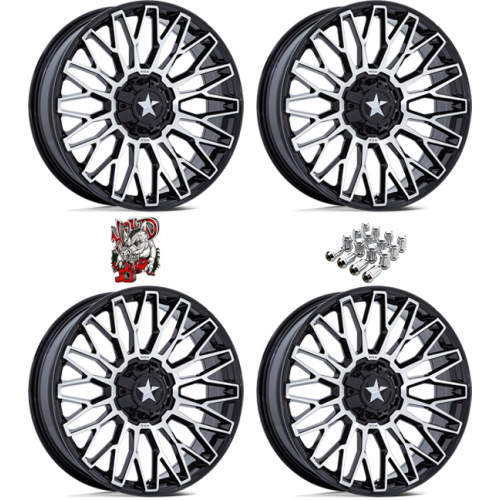 MSA M50 Clubber Machined 14x7 Wheels/Rims (Full Set)