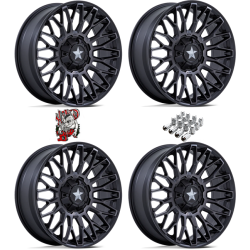 MSA M50 Clubber Matte Black DDT 14x7 Wheels/Rims (Full Set)