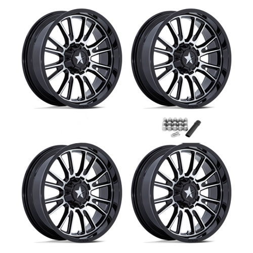 MSA M51 Thunderlips Machined 14x7 Wheels/Rims (Full Set)