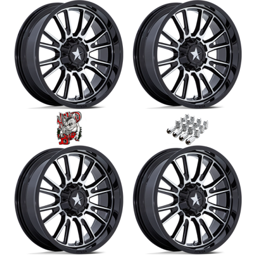 MSA M51 Thunderlips Machined 20x7 Wheels/Rims (Full Set)