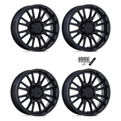 MSA M51 Thunderlips Matte Black 20x7 Wheels/Rims (Full Set)