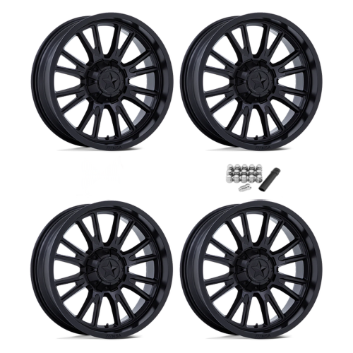 MSA M51 Thunderlips Matte Black 14x7 Wheels/Rims (Full Set)